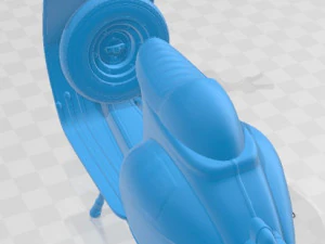 Vespa Cafe Racer Printable Motorcycle 3D Print Model