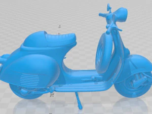 Vespa Cafe Racer Printable Motorcycle 3D Print Model