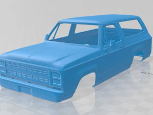 Carro com carroceria para impress&atilde;o Dodge Ramcharger 1979 Modelo de Impressão 3D