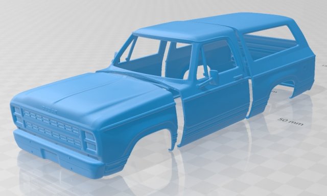 Dodge Ramcharger 1979 Printable Body Car Modelo de Impressão 3D .c4d .max .obj .3ds .fbx .stl .blend 