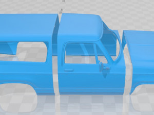 Dodge Ramcharger 1979 Printable Body Car Modelo de Impressão 3D