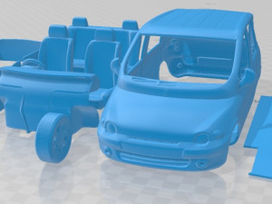 Fiat Multipla 1998 Printable Car 3D Print Model