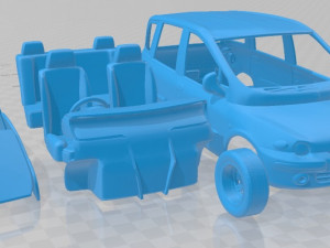 Fiat Multipla 1998 Printable Car 3D Print Model