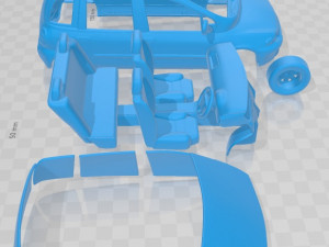 Fiat Multipla 1998 Printable Car 3D Print Model