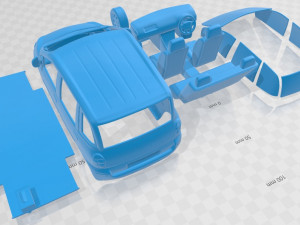 Fiat Multipla 1998 Printable Car 3D Print Model