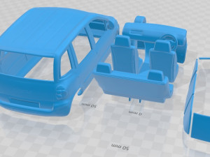 Fiat Multipla 1998 Printable Car 3D Print Model