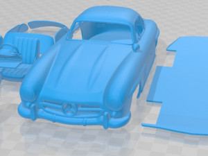 Mercedes Benz 300 SL Gullwing 1954 Printable Car 3D प्रिंट मॉडल