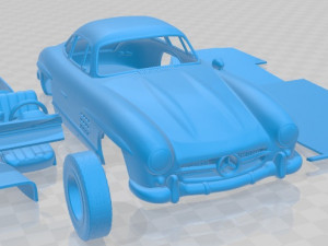 Mercedes Benz 300 SL Gullwing 1954 Printable Car 3D-Druckmodell