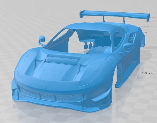 Ferrari 488 GT3 Evo 2020 Printable Body Car 3D Принт Модель .c4d .max .obj .3ds .fbx .stl .blend 