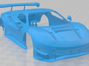 Ferrari 488 GT3 Evo 2020 Printable Body Car 3D Принт Модель