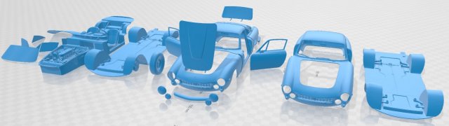 Ferrari 250 GT Berlinetta Lusso 1962 Printable Car Modelo de impresión 3D .c4d .max .obj .3ds .fbx .stl .blend 