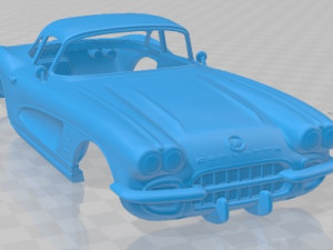 Chevrolet Corvette 1962 Printable Body Car Model do druku 3D