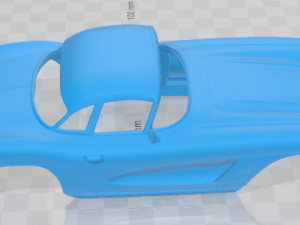 Chevrolet Corvette 1962 Printable Body Car Model do druku 3D