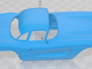 Chevrolet Corvette 1962 Printable Body Car 3D Print Model