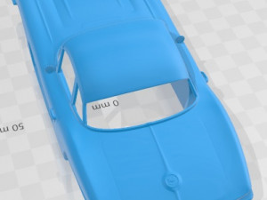Chevrolet Corvette 1962 Printable Body Car Model do druku 3D