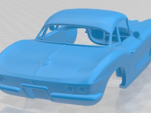 Chevrolet Corvette 1962 Printable Body Car Model do druku 3D