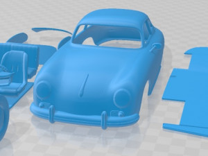 Porsche 356a Coupe Printable Car Modelo de impresión 3D