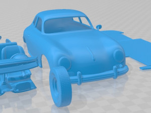 Porsche 356a Coupe Printable Car 3D Print Model