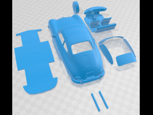 Porsche 356a Coupe Printable Car 3D Print Model