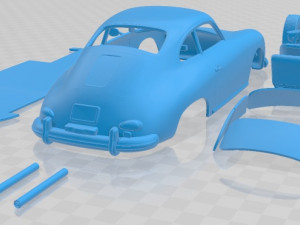 Porsche 356a Coupe Printable Car 3D Print Model