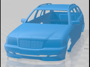Mercedes Benz C Class S202 Estate 1997 Printable Body Car 3D Print Model