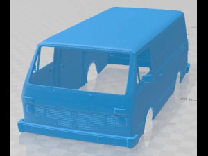 वोक्सवैगन एलटी 31 1975 प्रिंट करने योग्य बॉडी वैन 3D प्रिंट मॉडल