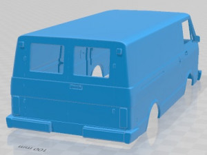 Volkswagen LT 31 1975 Printable Body Van 3D Baskı Modeli