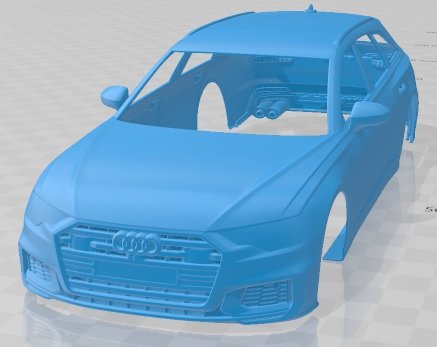 Audi S6 Avant 2020 Printable Body Car Model do druku 3D .c4d .max .obj .3ds .fbx .stl .blend 
