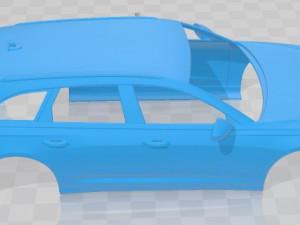Audi S6 Avant 2020 Printable Body Car Model do druku 3D