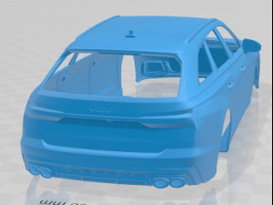 Audi S6 Avant 2020 Printable Body Car Model do druku 3D