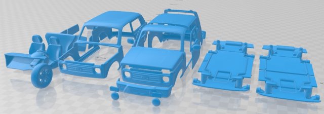 VAZ Lada Niva 4x4 Urban 2019 Printable Car 3D Baskı Modeli .c4d .max .obj .3ds .fbx .stl .blend 