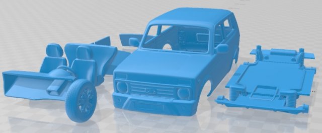 VAZ Lada Niva 4x4 Urban 2019 Printable Car Modèles 3D en vedette .c4d .max .obj .3ds .fbx .stl .blend 