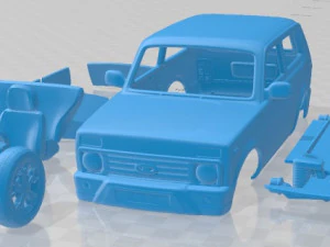Carro imprim&iacute;vel VAZ Lada Niva 4x4 urbano 2019 Modelo de Impressão 3D