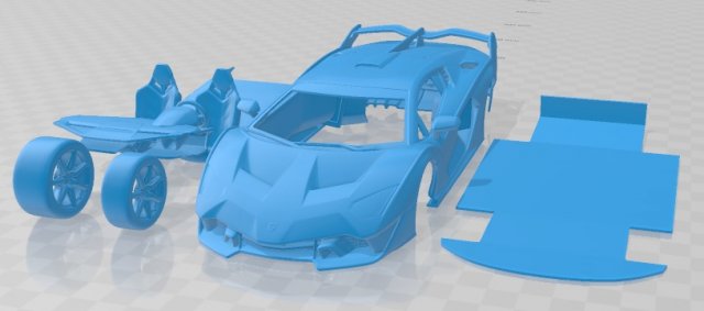 SC18 2019 Printable Car 3D Принт Модель .c4d .max .obj .3ds .fbx .stl .blend 