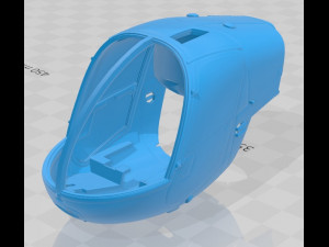 Helicopter Robinson R22 Red Printable Modello di stampa 3D