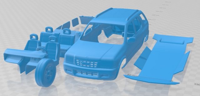 Opel Frontera B 1998 Printable Car 3D 프린트 모델 .c4d .max .obj .3ds .fbx .stl .blend 