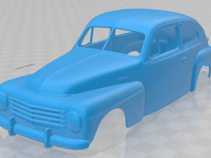 Volvo PV 444 Printable Body Car 3D Print Model