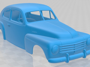 Volvo PV 444 Printable Body Car Modelo de Impressão 3D