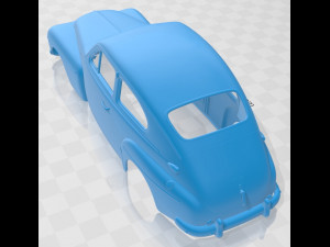 Volvo PV 444 Printable Body Car Modelo de Impressão 3D