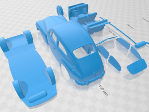 Volvo PV 444 Printable Car 3D 프린트 모델