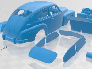 Volvo PV 444 Printable Car 3D 프린트 모델