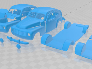 Volvo PV 444 Printable Car 3D Print Model