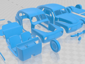 Volvo PV 444 Printable Car Modello di stampa 3D