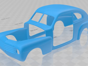 Volvo PV 444 Printable Car Modello di stampa 3D
