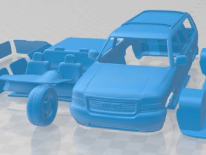 Carro imprim&iacute;vel GMC Yukon XL 2000 Modelo de Impressão 3D