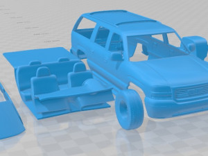 GMC Yukon XL 2000 Printable Car Modello di stampa 3D