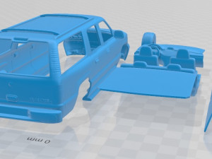 GMC Yukon XL 2000 Printable Car Modello di stampa 3D