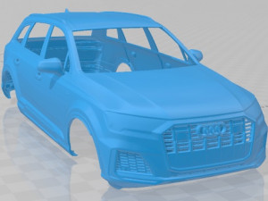 Audi Q7 2020 Printable Body Car Modello di stampa 3D