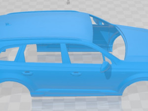 Audi Q7 2020 Printable Body Car Modello di stampa 3D