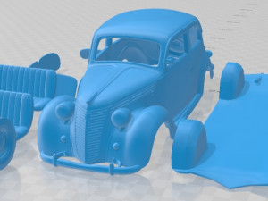 Fiat 1100 B 1949 Pintable Car 3Dプリントモデル